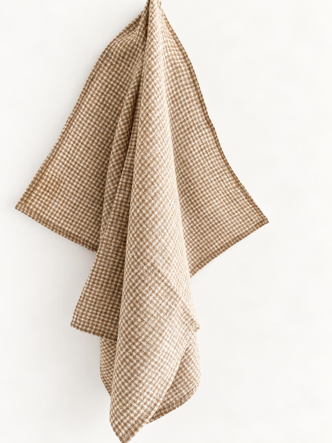 Beige Houndstooth Tea Towel