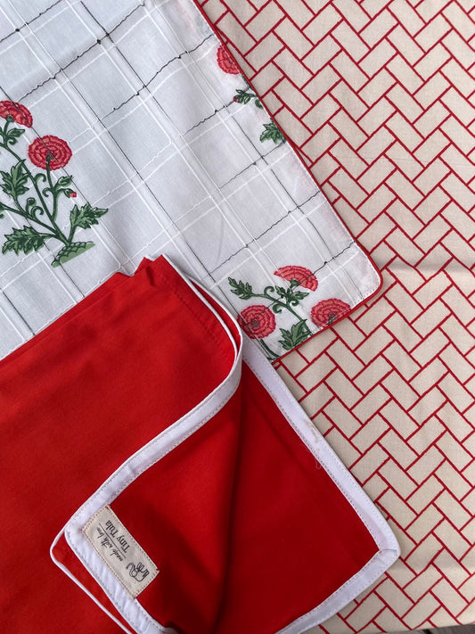 Scarlet Trellis Napkins