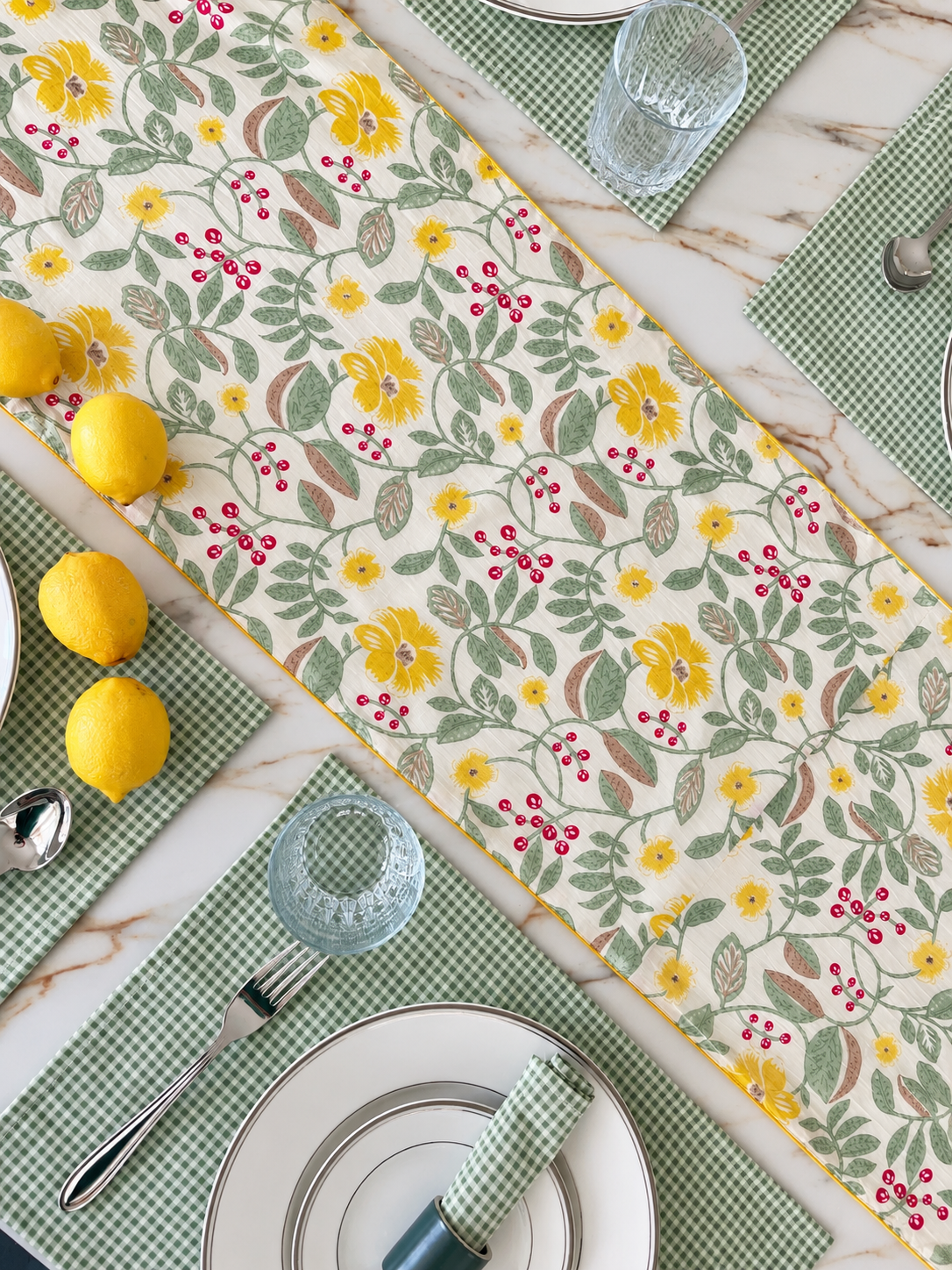 Sage Gingham placemats