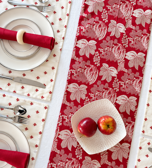 Crimson Garden Table runner